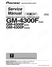 Pioneer GM-4300F - Amplifier Service Manual