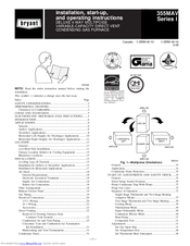 Bryant CONDENSING GAS FURNACE 355MAV Manuals | ManualsLib