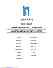 LevelOne WBR-6601 Quick Installation Manual