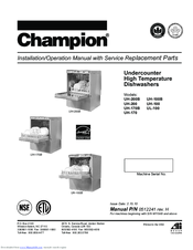 Champion UH-170B Installation/Operation Manual With Service Replacement Parts