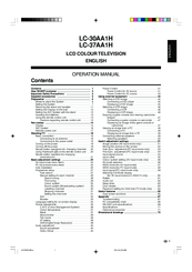 Sharp LC-30AA1H Operation Manual