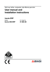 Biasi Inovia 25S ERP User Manual And Installation Instructions