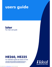IDEAL istor HE325 User Manual