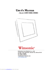 winsonic MFC1045S-XN40C User Manual