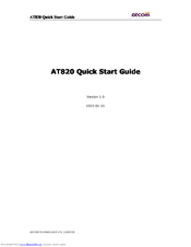 ATCOM AT820 series Quick Start Manual
