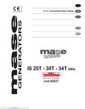 Mase IS 34T Use And Maintenance Manual