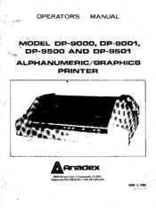 Anadex DP-9500 Operator's Manual