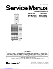 Panasonic WH-SXF12D6E5 Service Manual