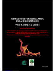 RAIS VISIO 1 Instructions For Installation, Use And Maintenance Manual