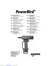 Gesipa PowerBird Operating Instructions With Spare Parts List