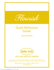 Baby Lock Flourish BLMFO Quick Reference Manual