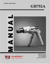 Cherry G752A Original Instructions Manual