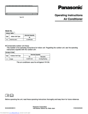 Panasonic S-26PK2U6 Operating Instructions Manual