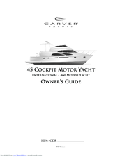 Carver 45 COCKPIT MOTOR Owner's Manual