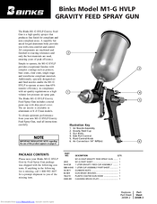Binks M1-G HVLP Operation And Maintenance Instructions