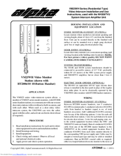 Alpha Communications VM25WH Series Installation And Use Instructions Manual