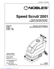 Nobles Speed Scrub 2001 612946 Operator And Parts Manual