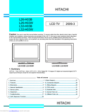 Hitachi L26-H03W Service Manual