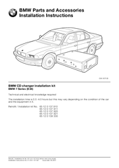 BMW 65 12 0 137 911 Installation Instructions Manual