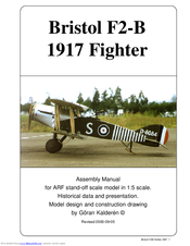 K&W Model Airplanes Bristol F2-B 1917 Fighter Assembly Manual