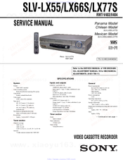 Sony SLV-LX77S Service Manual