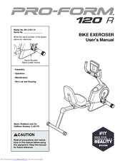 Pro-Form 120 R User Manual
