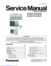 Panasonic CU-W12CTP5 Service Manual