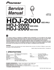 Pioneer HDJ-2000 Service Manual
