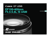 Canon EF100-400mm f/4.5-5.6L IS II USM Instructions Manual