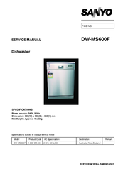 Sanyo DW-MS600F Service Manual
