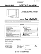 Sharp LC-20A2M Service Manual