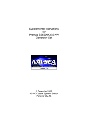 Pramac ES5500X 5.5 KW Supplemental Instructions