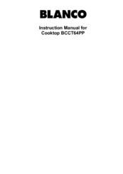 Blanco BCCT64PP Instruction Manual