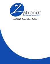 Zetronix zAC-DVR Operation Manual