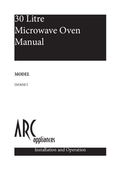 ARC Appliances IM30SE3 Installation And Operation Manual