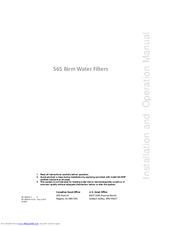 Hydrotech 565BM-150 Installation And Operation Manual
