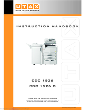 Utax CDC 1526 D Instruction Handbook Manual
