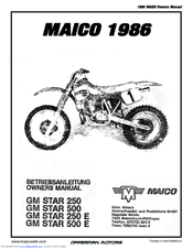 Maico GM STAR 250 1986 Owner's Manual