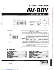 Yamaha AV-80Y Service Manual