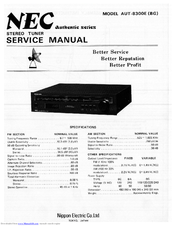 NEC AUT-8300E Service Manual