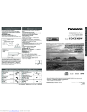Panasonic CQ-C5305W Installation Instructions