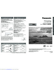 Panasonic CQ-C1505W Installation Instructions