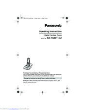 Panasonic KX-TG8411NZ Operating Instructions Manual