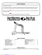 Pacemaster pro discount plus treadmill specs