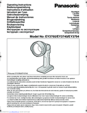 Panasonic EY3760 Operating Instructions Manual