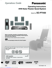 Panasonic SB-HS450 Operating Instructions Manual