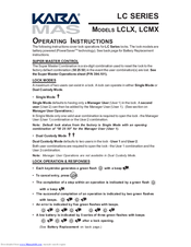 Kaba Mas LCLX Operating Instructions