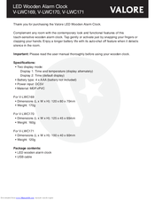 Valore V-LWC171 User Manual