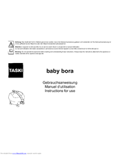 Taski BABY BORA Instructions For Use Manual