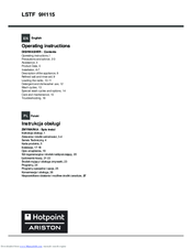 Hotpoint Ariston LSTF 9H114 Operating Instructions Manual